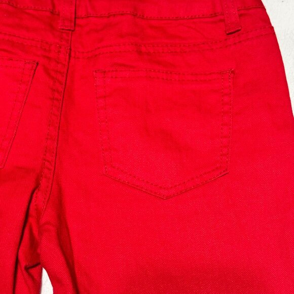 New Girls Cherokee Skinny Red Denim Jeans Size 14 Adjustable Waist - Picture 8 of 9